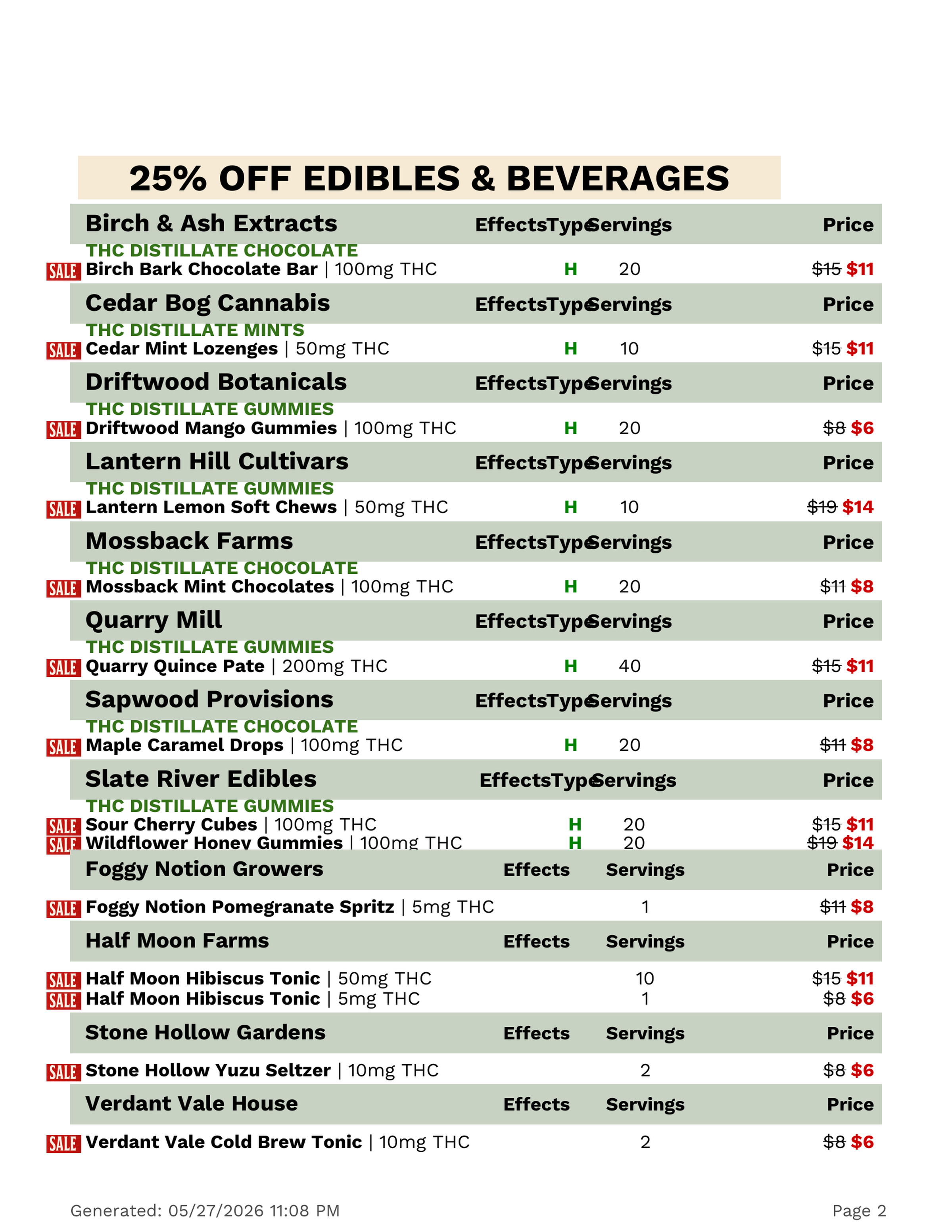 Discount blowout flyer